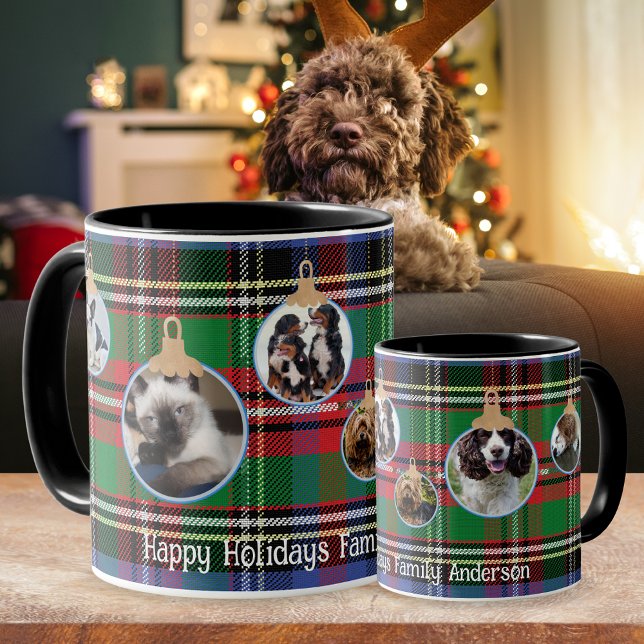 Caneca Scots Delight Tartan FOTO presente de Natal Person (Criador carregado)