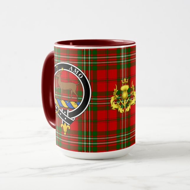 Caneca Scott Clan Crachá & Tartan (Frente Esquerda)