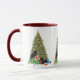 Caneca Scotties ordena os presentes de Natal