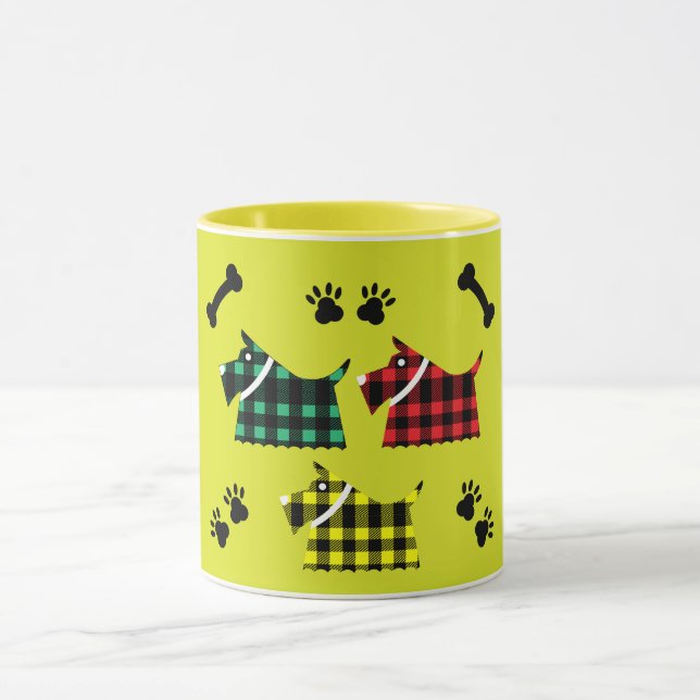 Caneca Scotty Terrier Dogs Cute Engraçado Terriers Breeds (Centro)
