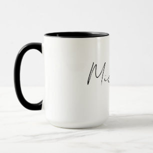 Caneca Script Classy Na moda adicione seu nome