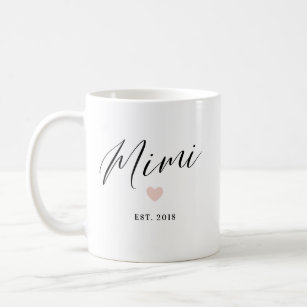 Caneca De Café Script Mimi Estabelecido Gift Mug de Dia de as mãe