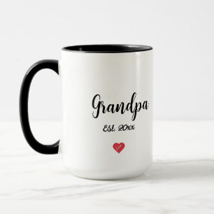 Caneca Script Moderno Avó Ano Coração 2 Tonelada