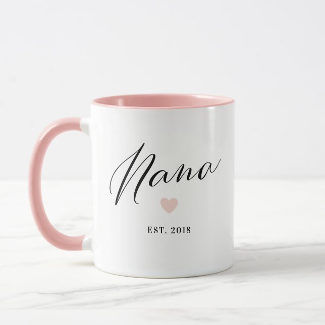 Caneca Script Nana Estabelecido para Dia de as mães Gift  (Esquerda)