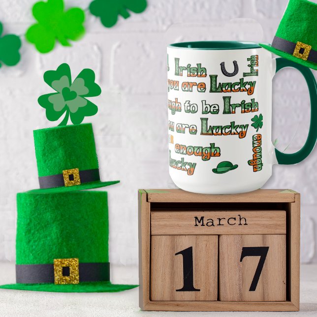 Caneca Se tiver sorte de ser irlandês - personalizado (Criador carregado)