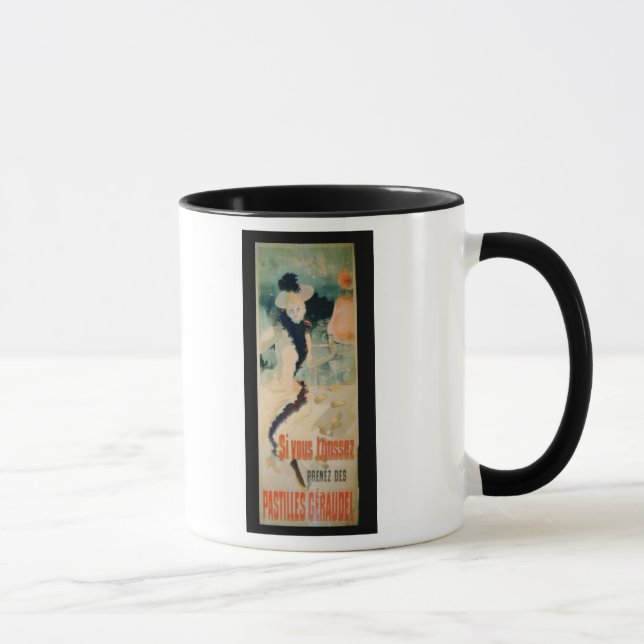 Caneca "Se você tosse, tome pastilha de Geraudel" (li da (Direita)