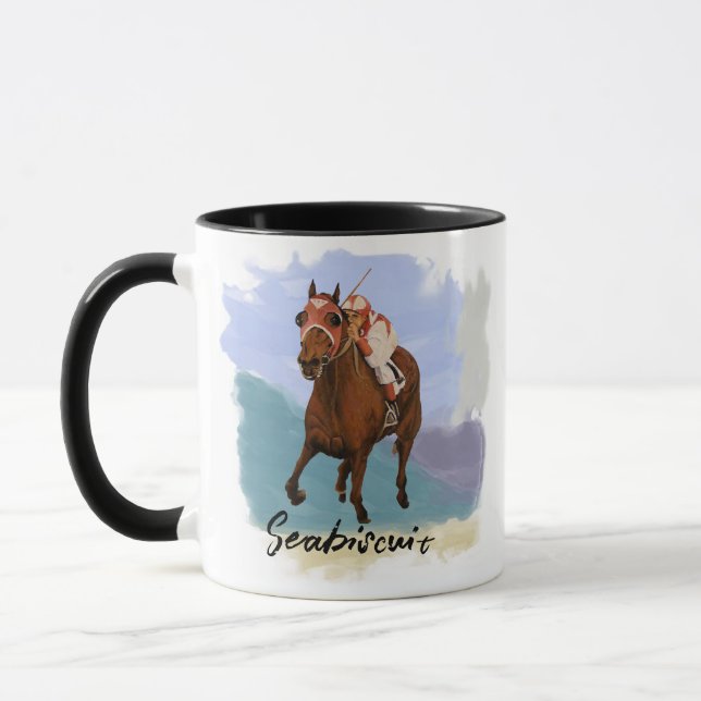 Caneca “Seabiscuit” – Cavalo Campeão - Personalize Seu (Esquerda)