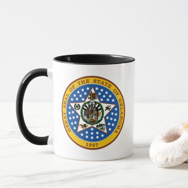 Caneca Seal Of Oklahoma Coffee (Com Donut)