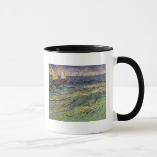 Caneca Seascape de Vincent van Gogh   em Saintes-Maries