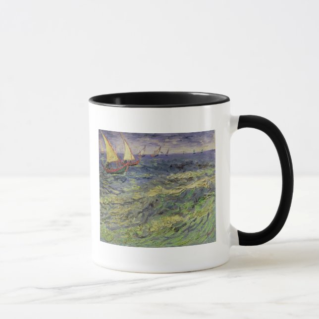 Caneca Seascape de Vincent van Gogh | em Saintes-Maries (Direita)