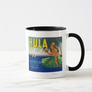 Caneca Seattle, WashingtonHula Apple etiqueta