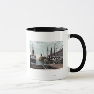 Caneca Seattle, WashingtonView da doca e dos navios