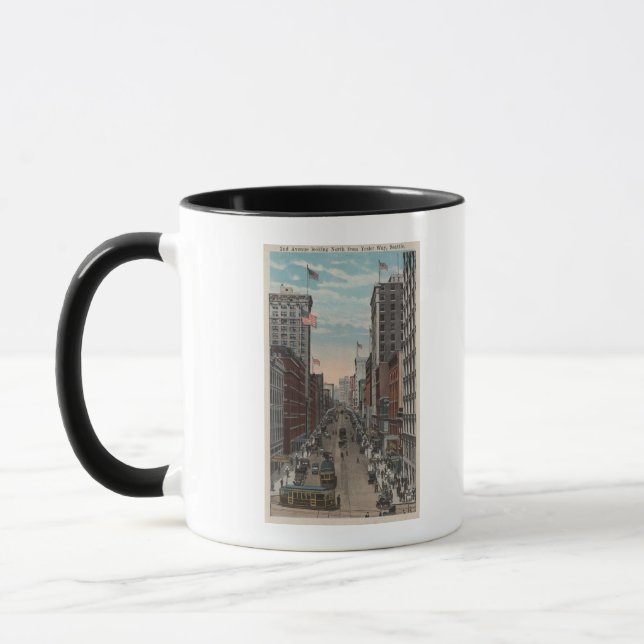 Caneca Seattle, WAView do segundo Ave de Yesler (Esquerda)