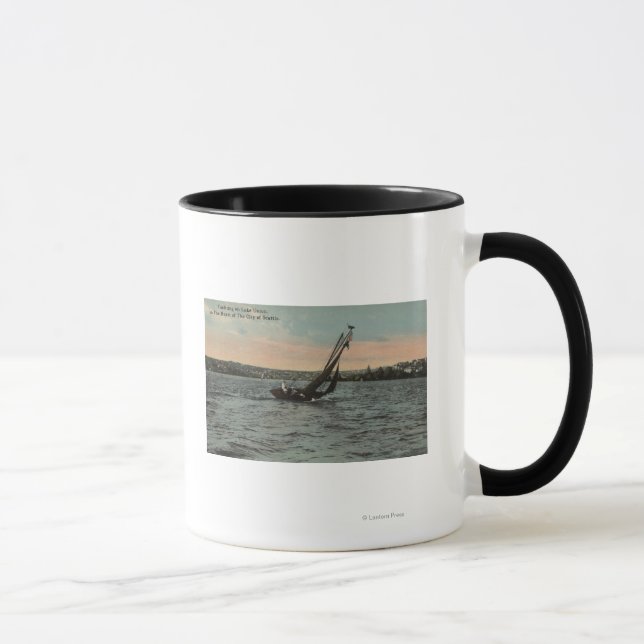 Caneca Seattle, WAYachting no Lago Union (Direita)