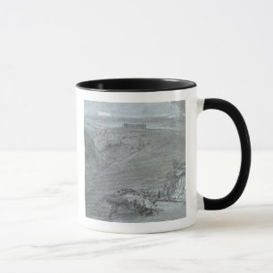 Caneca Segesta, das "vistas de Sicília" (giz & gouache o