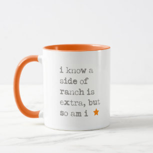 Caneca Sei que um lado é extra, mas eu também.