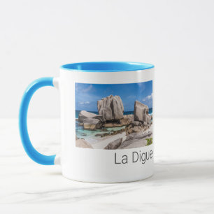 Caneca Seicheles La Digue Anse Marron Beach Vintage