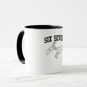 Caneca Seis Sete Meme Viral 67 Mason Sinal Language