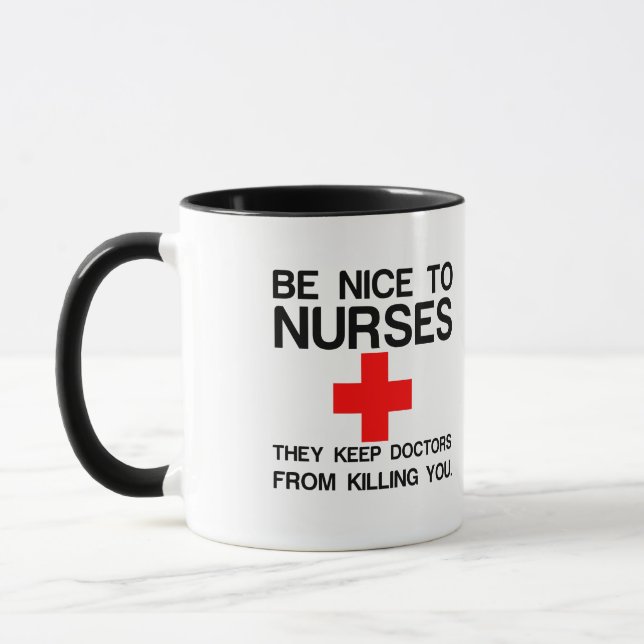 CANECA SEJA BOM PARA ENFERMEIRAS QUE MANTENHAM MÉDICOS (Esquerda)