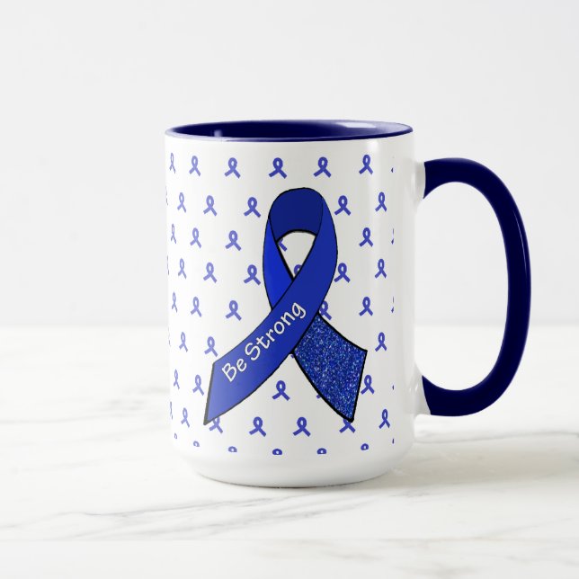 Caneca Seja Borboleta Azul Forte Síndrome da Fadiga Crôni (Direita)