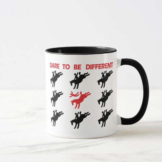 Caneca Seja diferente - dizer engraçado do cavalo (Direita)