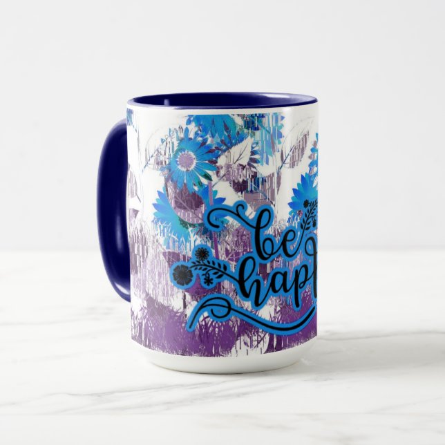 Caneca Seja Feliz Mug (Frente Esquerda)