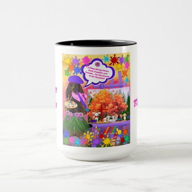 Caneca Seja Feliz Mug de Ação de Graças (Centro)