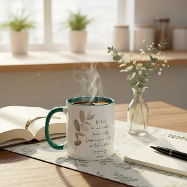 Caneca Seja gentil minimalista botânico 