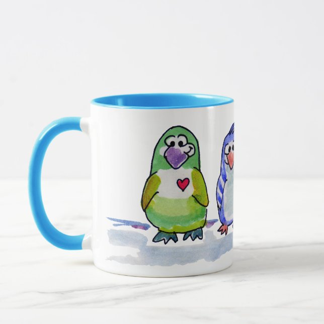 Caneca Seja Legal Pinguins Ringer Mug (Esquerda)