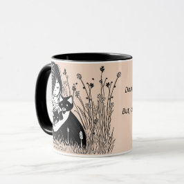 Caneca Seja quem você é, garota, gatos bardomania beige
