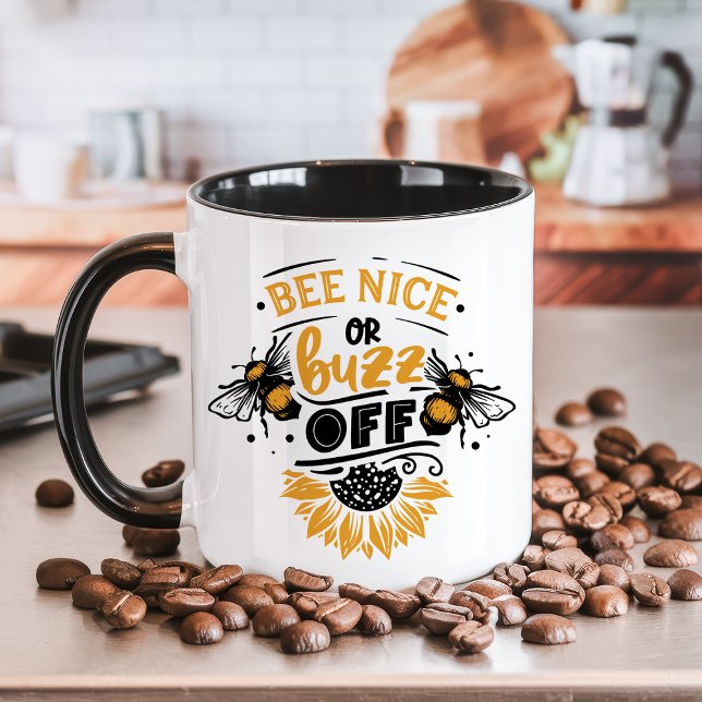 Caneca Seja Simpática ou Zumbe Funny HoneyBee (Criador carregado)