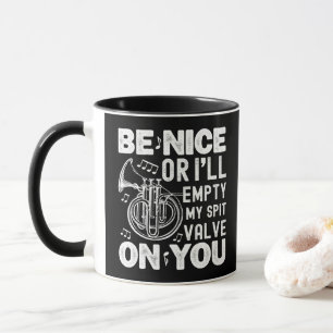 Caneca Seja Simpático Vou Esvaziar Meu Cornetim Circular