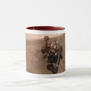 Caneca Selfie de Marte Curiosity Red Martian Paisagem