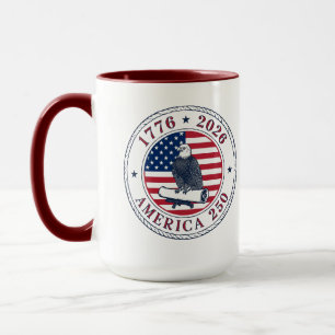 Caneca Selo Águia Comemorativo América 250 – 1776-2026