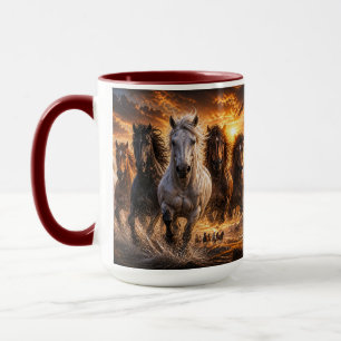 Caneca Selo Espírito Selvagem – Arte de Cavalos Majestoso