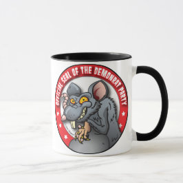 CANECA SELO OFICIAL DO PARTIDO DEMOCRAT AKA DEMON-RAT
