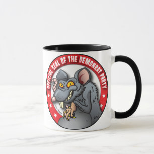 CANECA SELO OFICIAL DO PARTIDO DEMOCRAT AKA DEMON-RAT