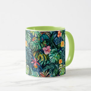 Caneca Selva de Hibiscus Monstera