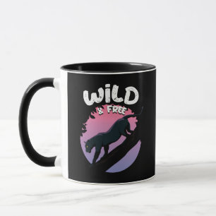 Caneca Selva de Pantera Negra Selvagem e Livre