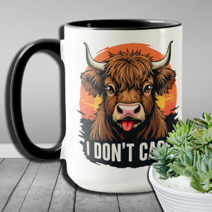 Caneca Selvagem e Lanosa Não Me Importa Adorável Vaca das