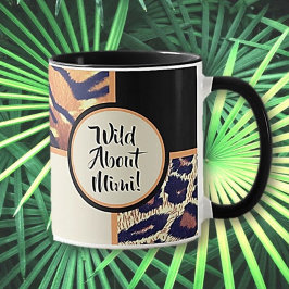 Caneca Selvagem sobre o Mimi Animal Print Presente Mug