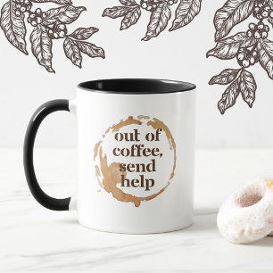 Caneca Sem Café Envie Ajuda Adicto Divertido à Cafeína
