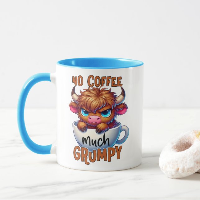 Caneca Sem Café Muito Mal-Humorado  (Com Donut)