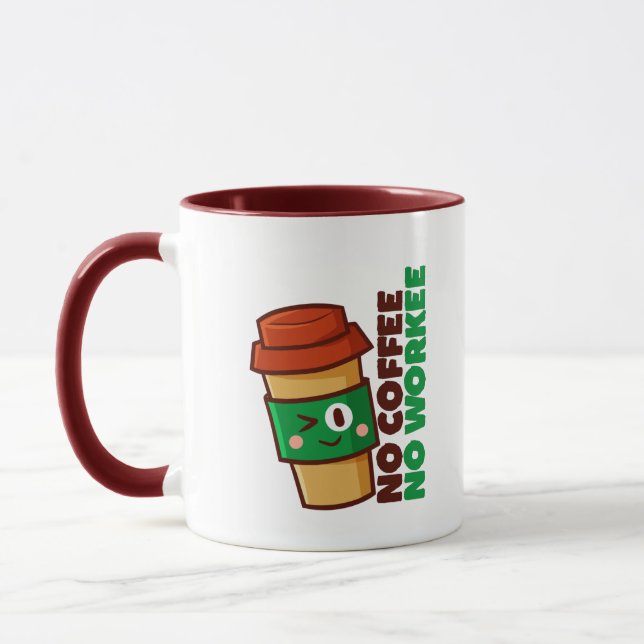 Caneca Sem Café, Sem Mug De Trabalho (Esquerda)