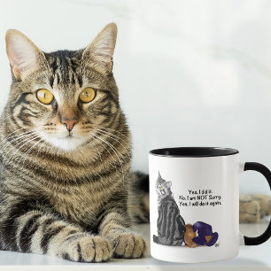 Caneca Sem Comprimido Remorso Gato Engraçado