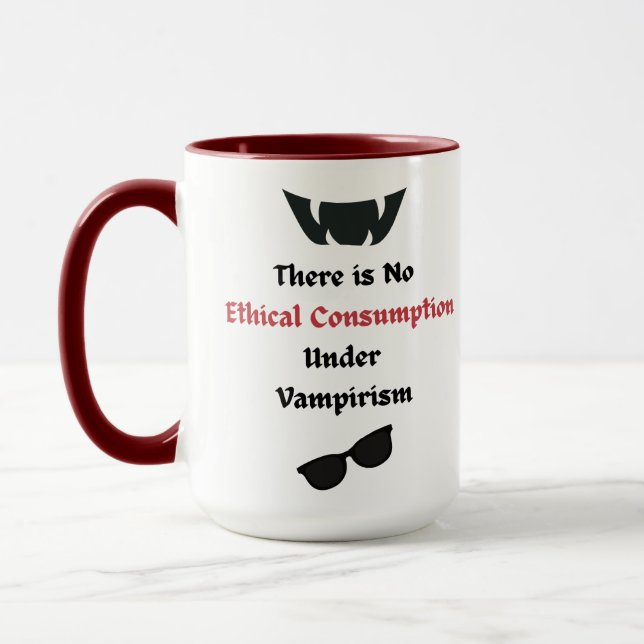 Caneca Sem Consumo Ético Sob Vampirismo (Esquerda)
