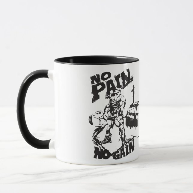 Caneca Sem Dor Sem Ganho - Motivação Da Construção De Cri (Esquerda)