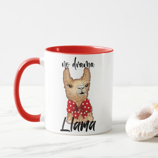 Caneca Sem Drama Llama Llama Llama Mug (Com Donut)