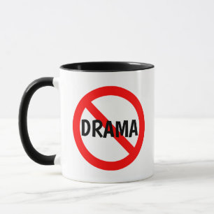 Caneca SEM DRAMA - Sign in Red, White and Black (Sem sina