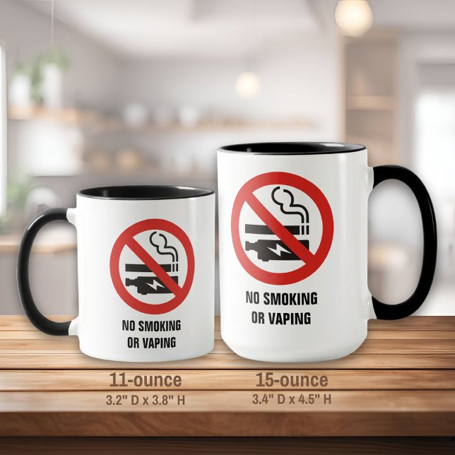 Caneca Sem Fumar ou Vaping (Criador carregado)